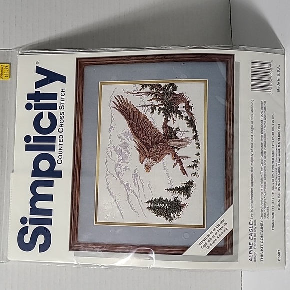 Simplicity Counted Cross Stitch Alpine Eagle by Lee Kromoschroeder - Picture 1 of 4